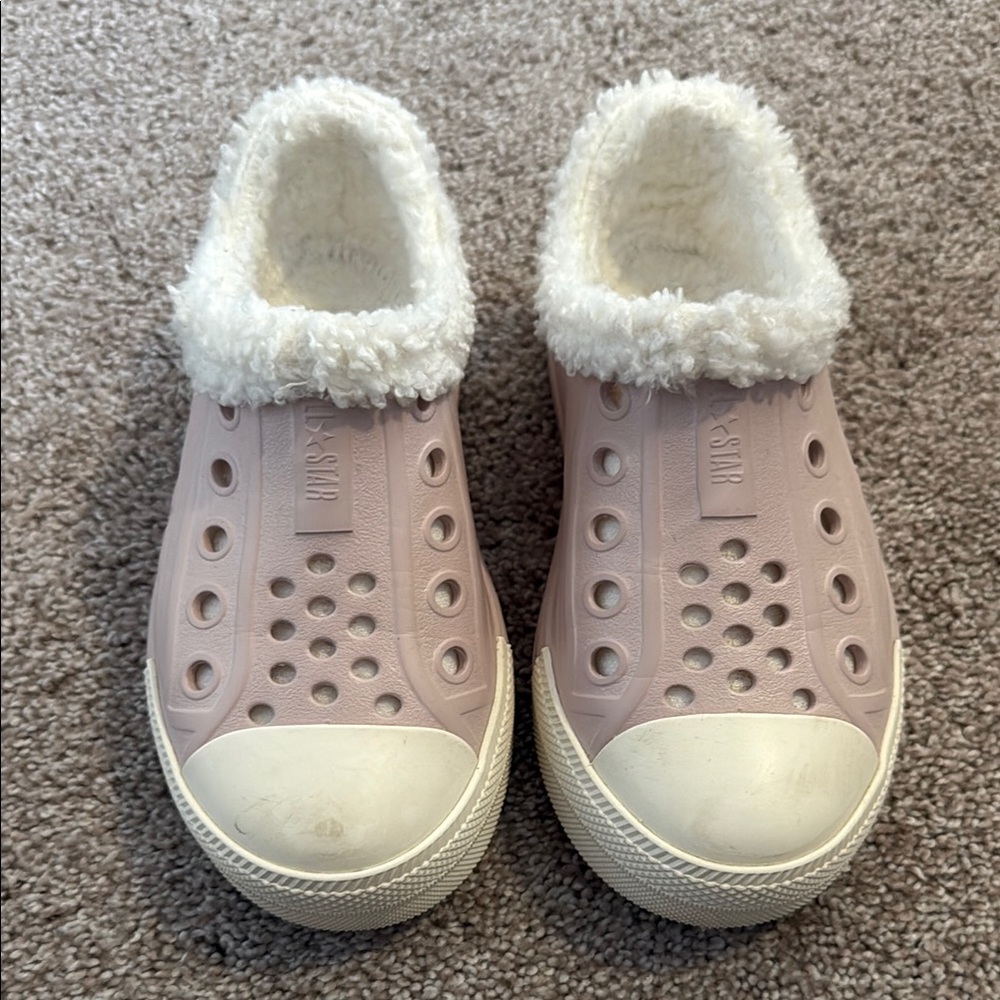 Kids Pink Slip-On Shoes